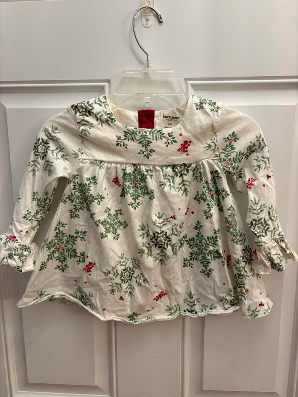Burt's Bees Baby Cream Floral Holiday Tunic Top